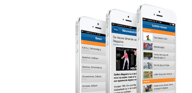A golf.nl weboldal iOS kliense
